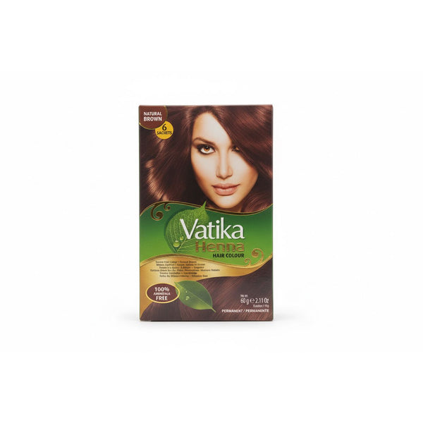 Dark Slate Gray Vatika henna hair color natural brown 60g
