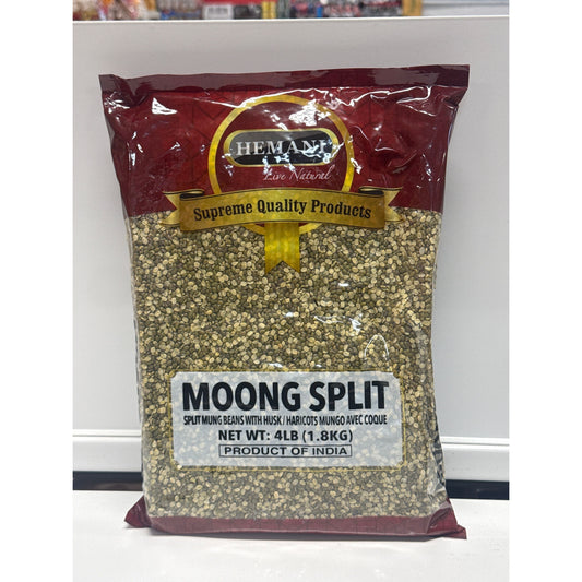 Gray Moong Split, Split mung beans with husk/haricots mungo avec coque - 4lbs