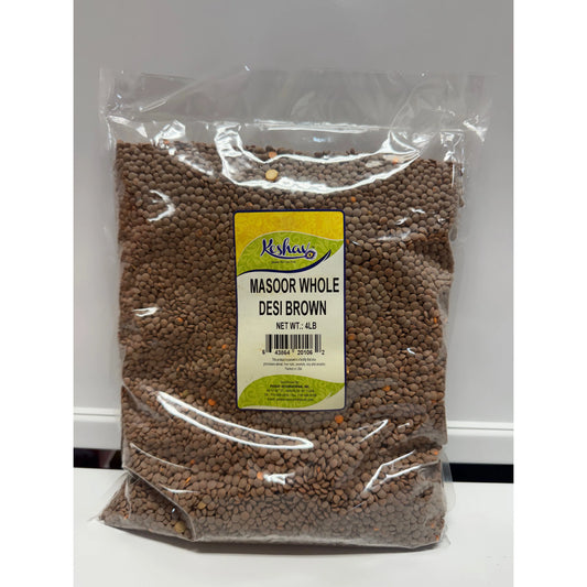 Dark Gray Masoor Whole Desi Brown - 4lbs