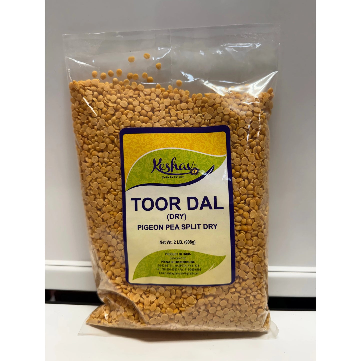 Light Slate Gray Toor Dal - Pigeon Split Dry - 2lbs