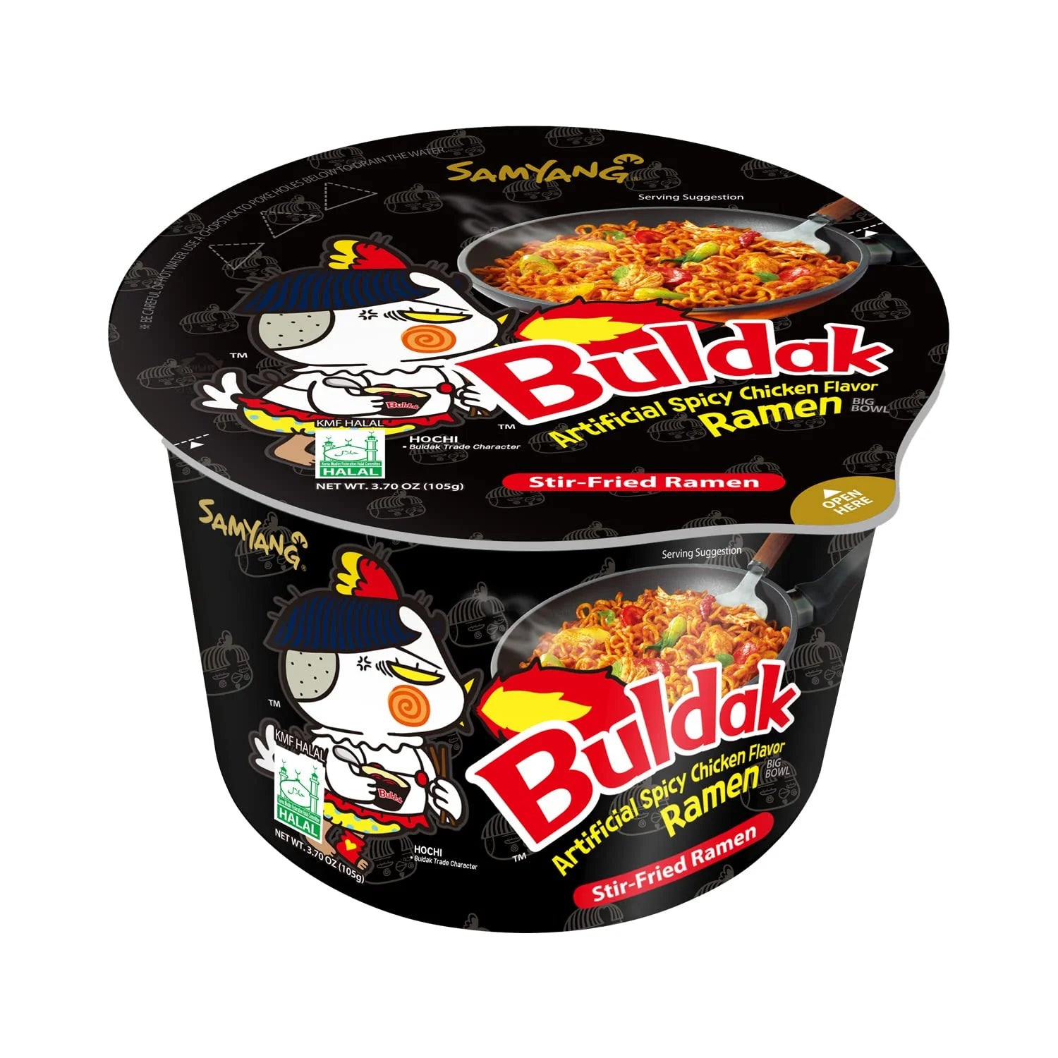 buldak hot and spicy chicken bowl noodle