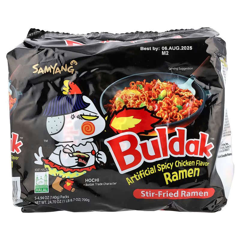 Buldak hot chicken noodles 5pk