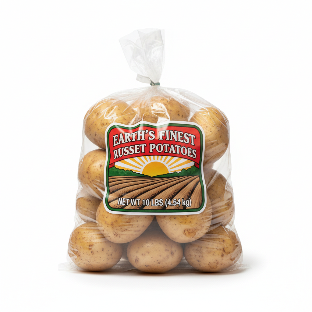 russet potatoes in 10lb baG