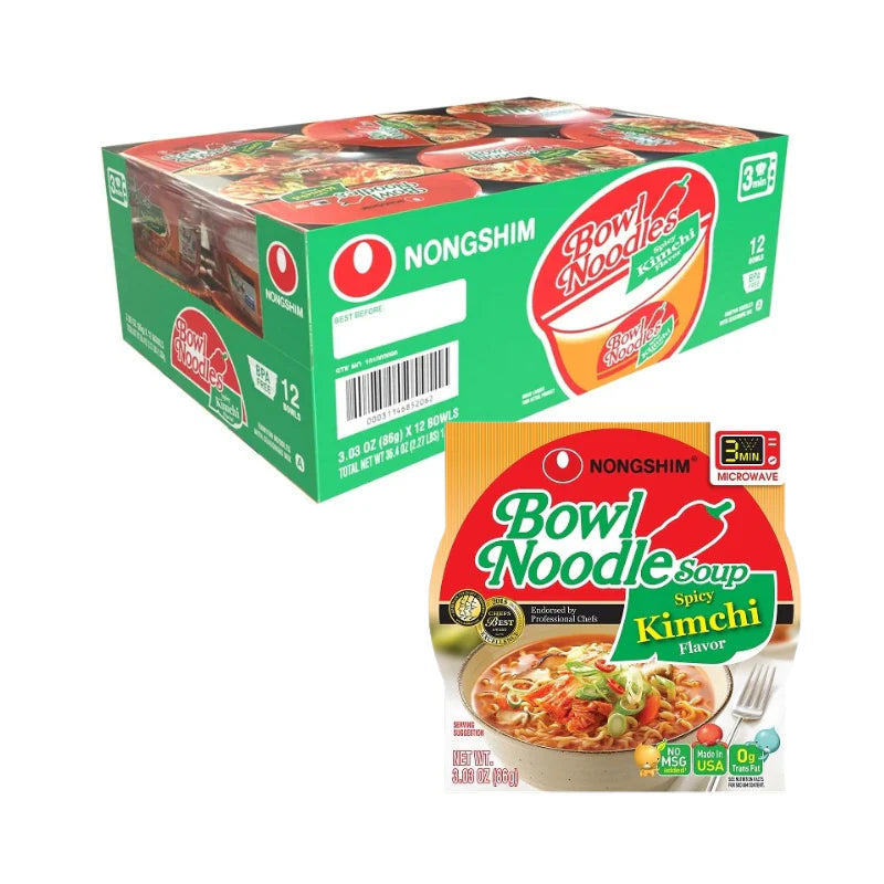 shin bowl kimchi flavor noodles 12pk